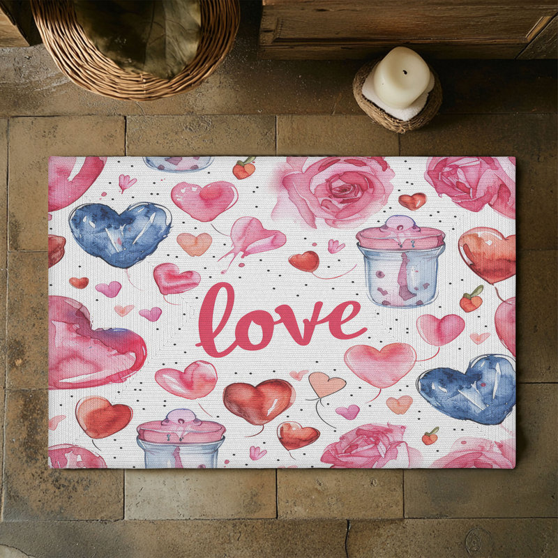 Tapis tressé Love Love, Rectangulaire 3 pi x 5 pi