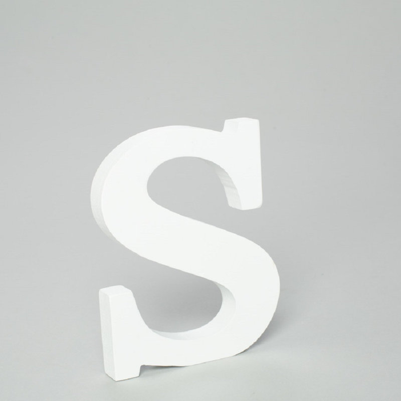 Bloc de lettres en bois, S