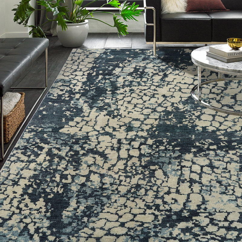 Champlin Wool Abstract Area Rug, Rectangle 8' x 10'