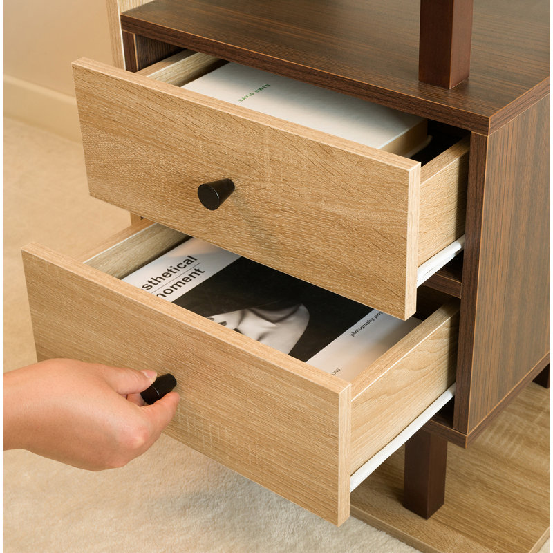 Table de chevet 2 tiroirs Iniya