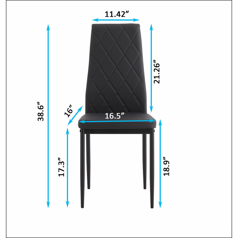 Ensemble de 4 chaises de salle à manger confortables et élégantes avec conception ergonomique pour une expérience d'assise améliorée