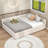 Two Drawers Upholstered Platform Bed with USB-106897454