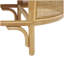 Banc ovale en rotin brun avec coussin en tissu Aubie
