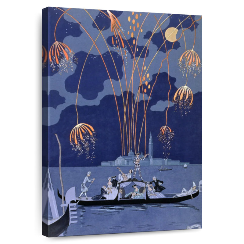 Fireworks In Venice 1924, 36" H x 24" W