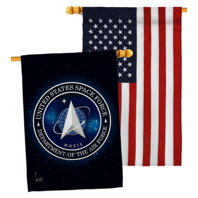 Double Sided 40'' H x 28'' W Polyester Independence Day House Flag