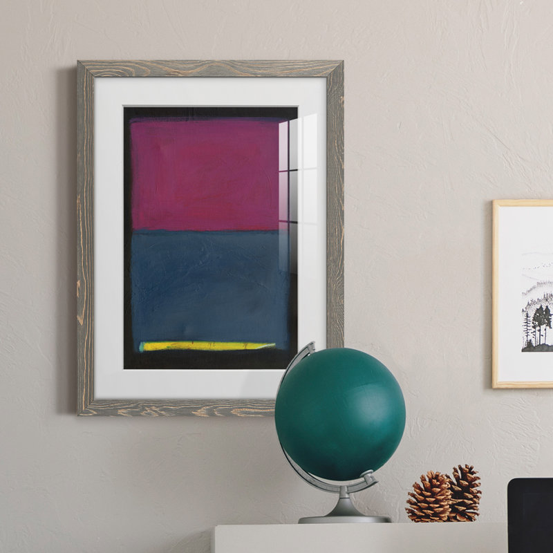 Contemplation II - Peinture encadrée, H 43,5 po x l 31,5 po x P 1 po, Cadre gris