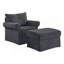 Fauteuil d'appoint 37,5 po avec repose-pieds, fauteuil rembourré moelleux en chenille, fauteuil simple élégant pour le salon, la chambre à coucher et un appartement