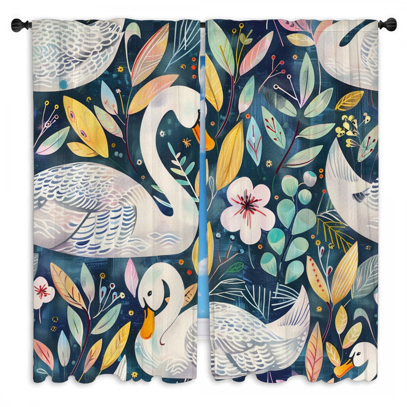 Rideaux de fenêtre Swans, L 20 po x L 52 po