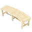 Banc d'extérieur semi-circulaire rond, banc de jardin en bois