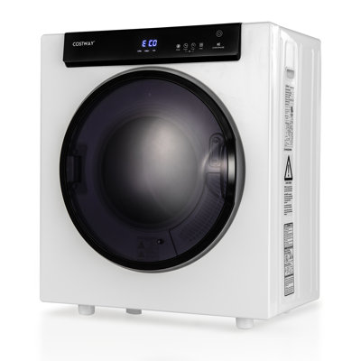 Costway High Efficiency Portable Dryer in White with Child Safety Lock White