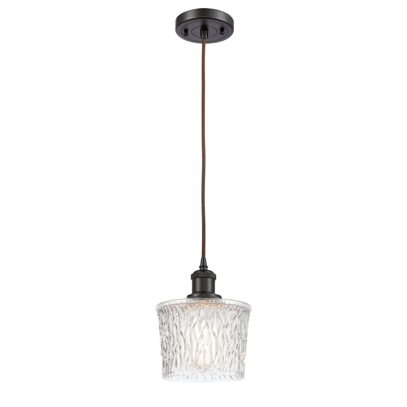 Luminaire suspendu 1 lumière Camire, Bronze huilé, Ampoule DEL 6 watts Vinage, H 11,25 po