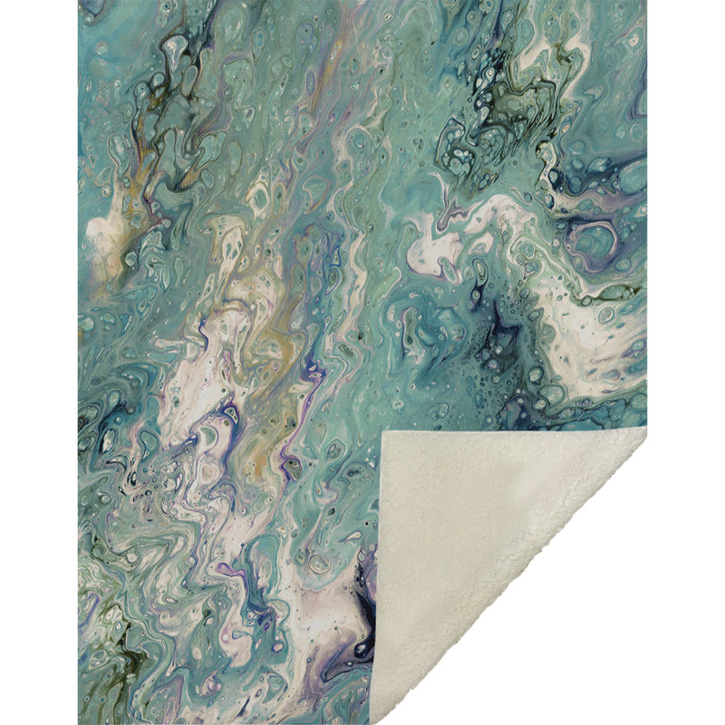 Addison Machine Washable Sherpa Abstract Throw Blanket
