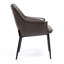Ensemble de 2 chaises de salle à manger rembourrées en similicuir avec pieds en fer noir Berenice-1225177360