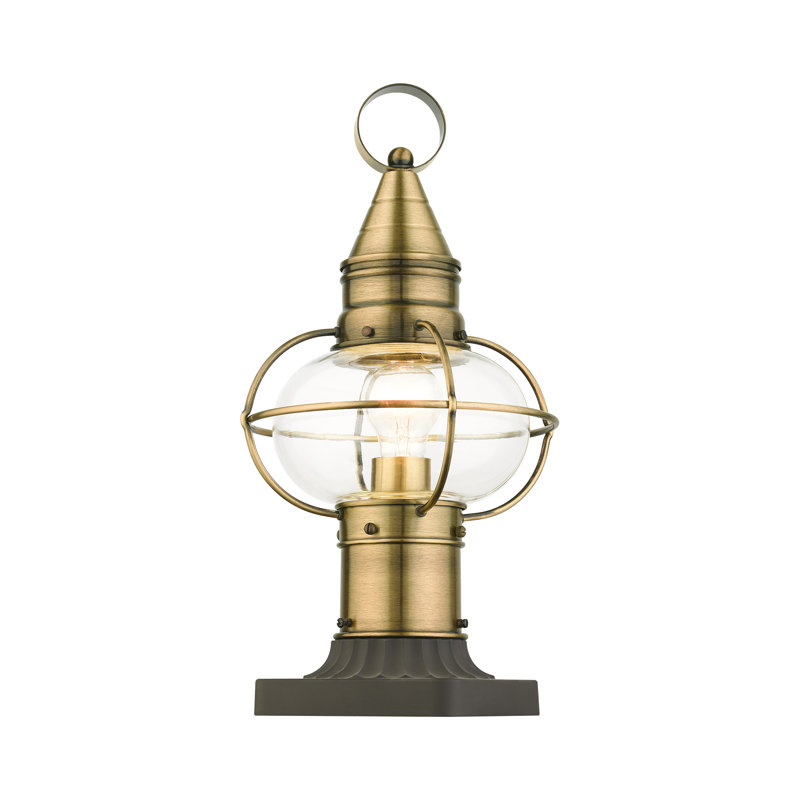 Aster Transparent Lantern Head, Antique Brass
