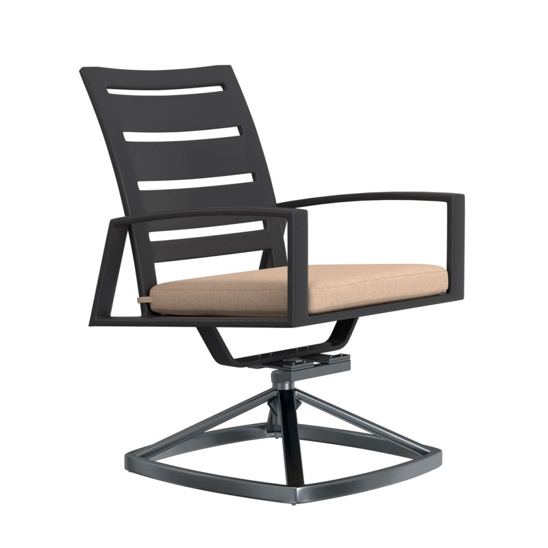 Arc Outdoor Dining Armchair, Graphite, Alcazar Redwood