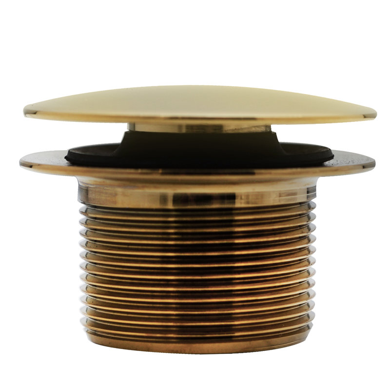 Sch. 40 PVC 1-1/2" Plumber's Pack Tip-Toe Bathtub Drain with Linear Overflow, Tee & Elbows, Polished Brass