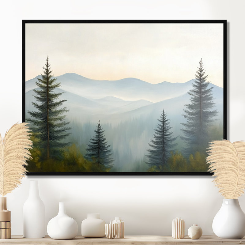 Mountain Mist Utah - Utah, impression d'art mural, H 24 po x l 32 po, Impression dans un cadre flottant sans passe-parto