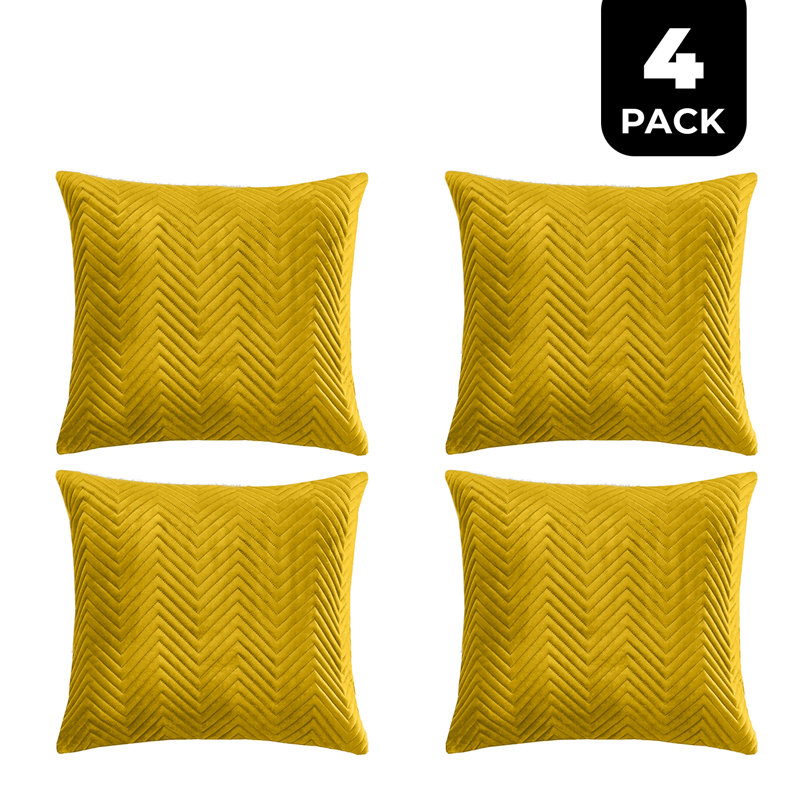 Square Cushion Cover, Ochre