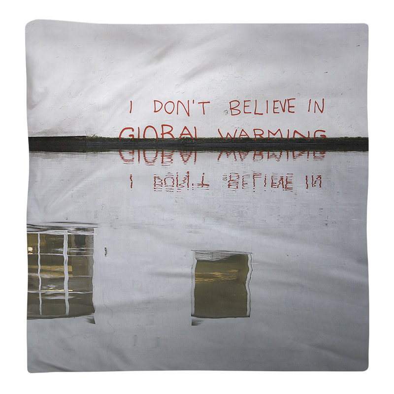 Banksy Graffiti No Pattern Square Napkin, 22" x 22", Cotton Twill