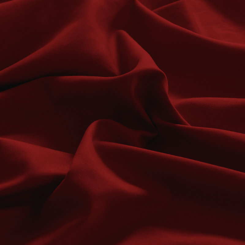Drap simple en microfibre douce - Basics by Wayfair ™, Drap plat de taille double, Bourgogne