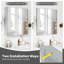 62mm W 65mm H Framed Medicine Cabinet Mirror Adjustable