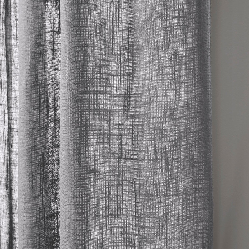 Bellavista Semi Sheer Curtain Single Panel, 200 x 280cm, Pale Grey
