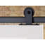 Porte de grange à panneau supérieure en bois manufacturé apprêté avec trousse de quincaillerie d'installation-64563040-20573301