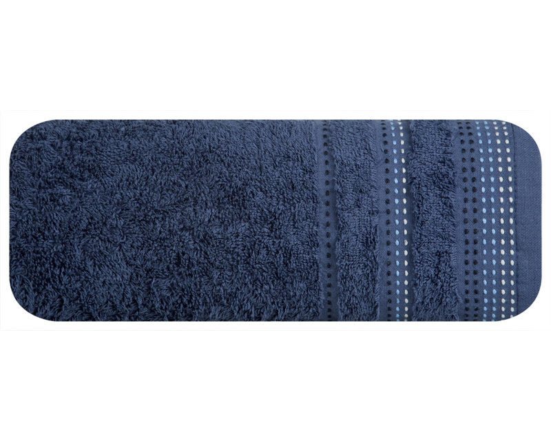Hostnick Jacquard Hand Towel, Navy Blue