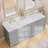 72" Double Banthroom Vanity with Marble Countertop Ceramic Sink and Shutters Doors-94088696