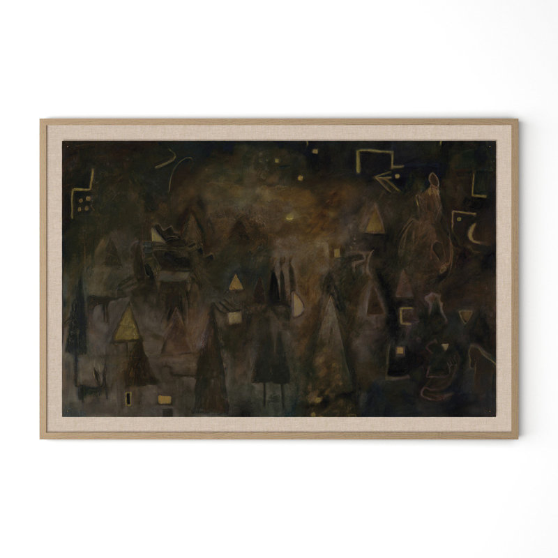 Cave Painting by Jess Engle (New), 30" H x 40" W, Black Maple