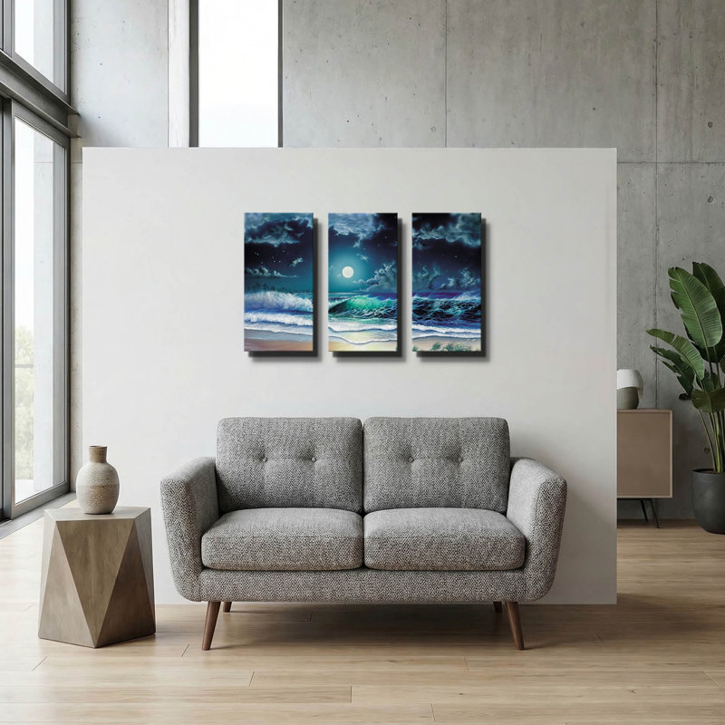 « Eaux enchantées » de Dann Spider Warren, triptyque mural, 91,4 cm x 61 cm, 78 po x 34 po