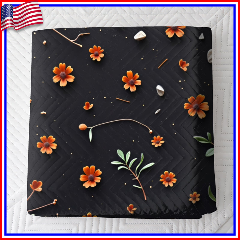 Floral Pattern Quilted Bedspread All Sizes, Twin