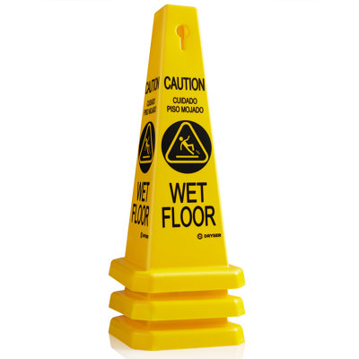 26" Yellow Caution Wet Floor Cones Set of 3