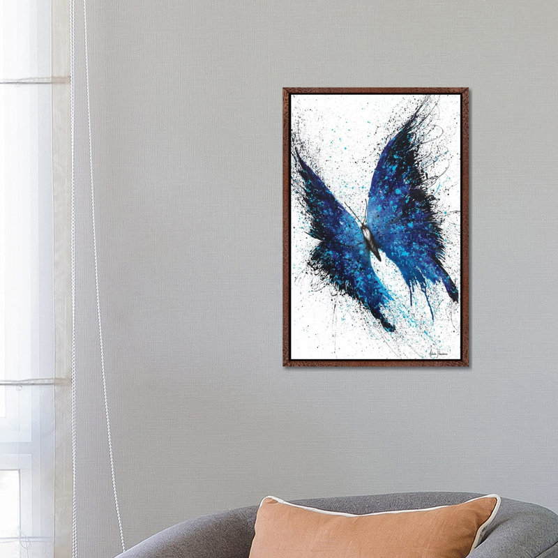 Tropical Wings by Ashvin Harrison - Print on Canvas, Classic Brown Wood Framed, 66.04 cm H x 45.72 cm W