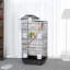 Iron Pointed Top Floor Bird Cage with Perch-795411148