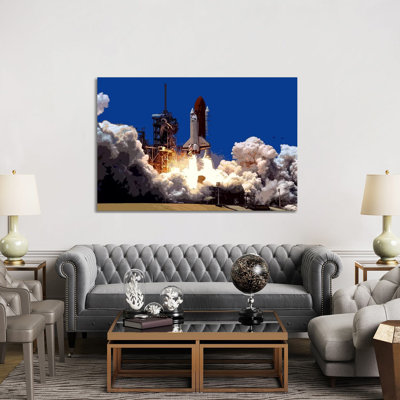 Into Outer Space by Unknown Artist - Wrapped Canvas Print