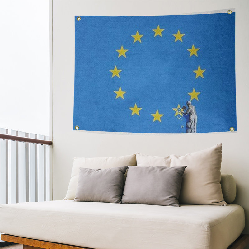 Tapisserie brexit large en polyester, H 50 po x l 59 po x P 1 po