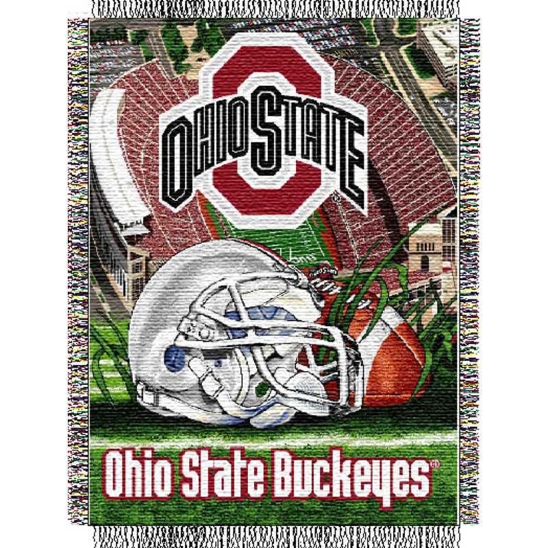 Jeté NCAA, Homefield Advantage College Sports Decor, 48 po x 60 po, The Ohio State University