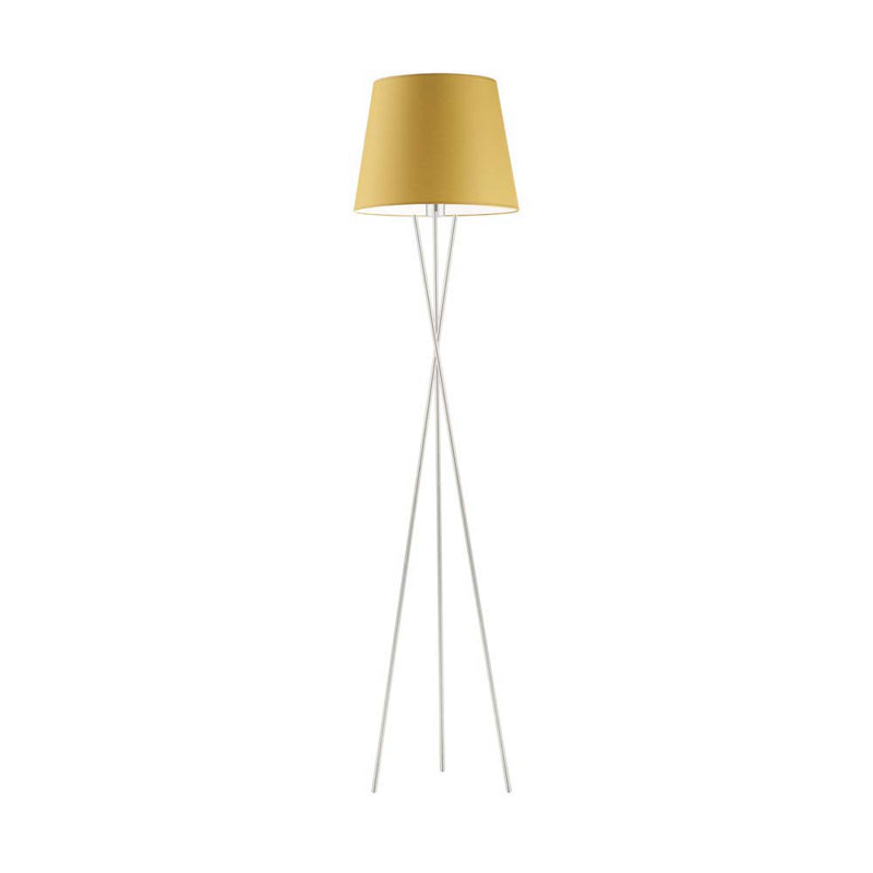 Arlaith 165cm Tripod Floor Lamp, Mustard, Silver