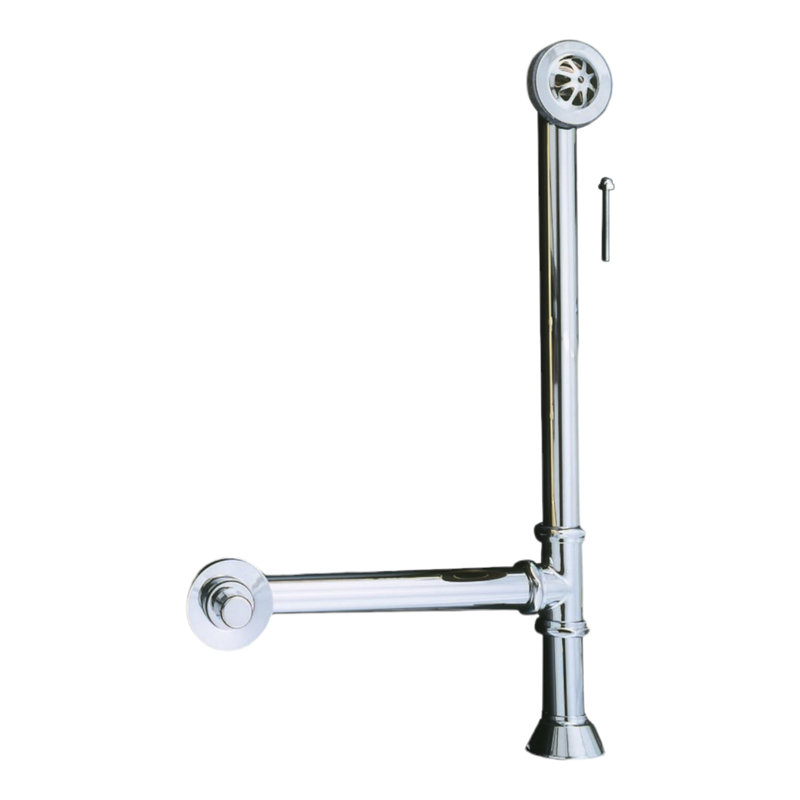 Turn and Lift Waste and Overflow Tub Drain P0007BE by Strom Living, Chrome