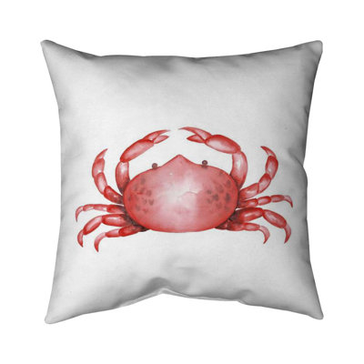Crab - 18"x18" Throw pillow - Poly twill - Print on demand