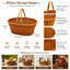 Panier de rangement brun imitation rotin