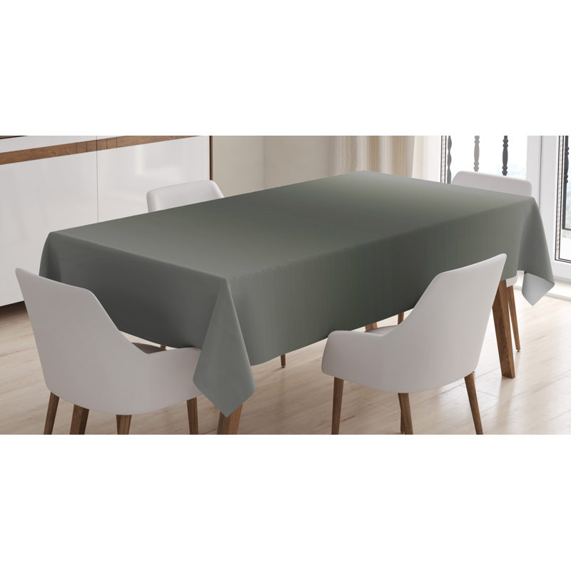 Ombre Tablecloth, 90" L x 60" W, Black/Gray