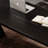 Black Rectangular Solid Wood + Acrylic Desk-109323302