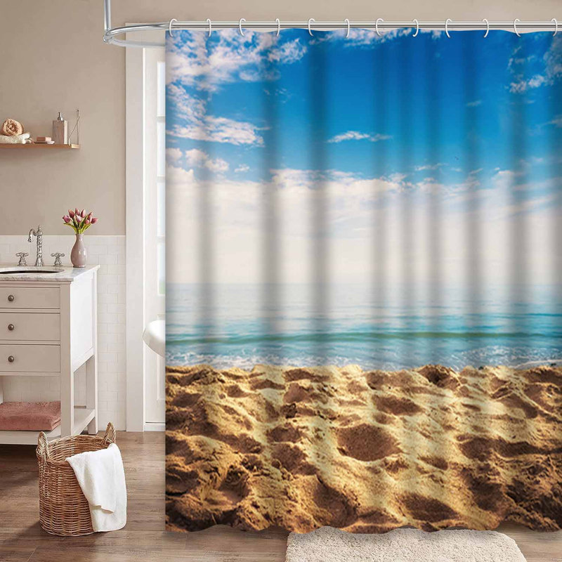 Rideau de douche Beach Shore, L 72 po x l 84 po