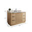 Meuble-lavabo cannelé 48 po avec comptoir en quartz et lavabo en porcelaine - naturel-131226846-131226848