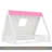 Full Size House Floor Bed With Tent And Light, Solid Wood Teepee Floor Bed With Full-Length Guardrails, Montessori And Childlike Design, White+Pink-1879159440-1879159443