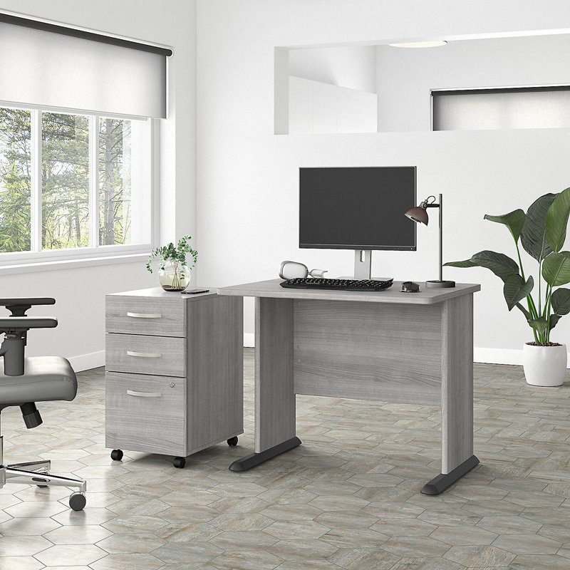 Bureau Studio A, Gris platine, H 30 po x l 35 po x P 27 po