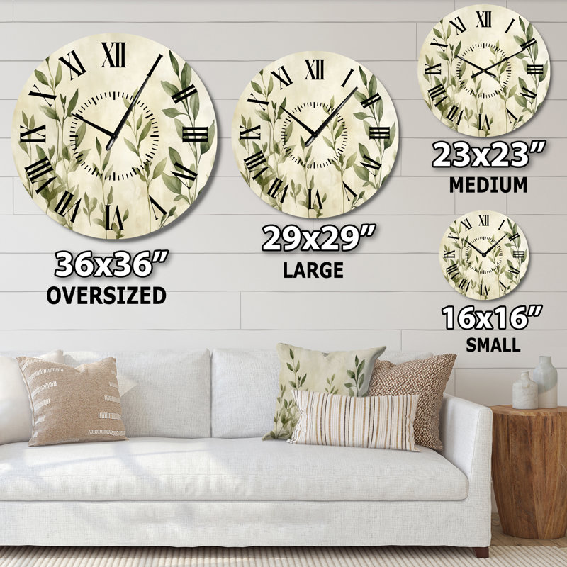 Horloge murale de cuisine en métal Thyme Botanical -, Petit