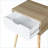 Mid-Century Modern 1-Drawer Nightstand with Rubber Wood Legs, White